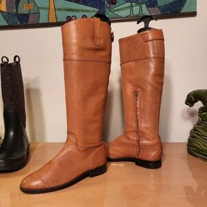 RALPH LAUREN CLASSIC NATURAL LEATHER RIDING BOOTS SIZE 5.5